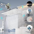 thumbnail image 4 of Regadera para Baño con Filtro, 10" Combo de Cabezal de Ducha de Lluvia de Alta Presión con Ducha de Mano, 2 Cartuchos Filtro Reemplazables, Manguera de 1,5 Metros y Todos Los Accesorios, Plata, 4 of 8