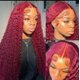 thumbnail image 2 of Pelucas con encaje en la parte delantera ZHUO JIA 99J Burgundy Deep Wave, 66 cm, 180 densidades, 2 of 7