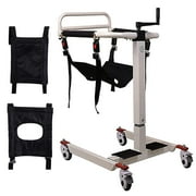 Patient Lift Transfer Chair, Wheelchair Lifts for Car Portable Patient Lift Aid for Home, Lightweight Transport Chair with 2 Cushions, Shower Wheelchair for Caregivers Elderly Living