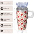 thumbnail image 3 of 20oz Chicken Lover Tumbler with Handle Insulated Travel Mug Perfect Birthday Christmas Gift for Chicken Fans Women Men Fits Car Cup Holders Durable Build Hot Tea Cold Soda Daily Commutes Trips, 3 of 6