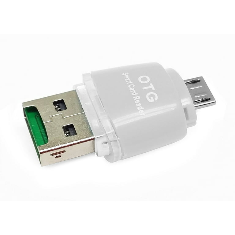 Importer520 Micro SD Card Reader Adapter with OTG USB 2.0 A Male and Micro  B Connector for Android Smartphone Tablets with OTG Function, Laptop