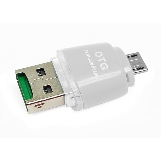 Importer520 Micro SD Card Reader Adapter with OTG USB 2.0 A Male and Micro B Connector for