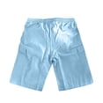 thumbnail image 6 of Men's Quick-Dry Cargo Shorts - Multi-Pocket Casual Beach Shorts - Relaxed Fit Drawstring Walking Shorts for Summer Outdoor & Hiking Sky Blue XXXL, 6 of 7
