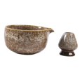 thumbnail image 2 of Ceremonial Matcha Bowl con Supo, Herramienta de preparación hecha a mano del soporte para el bateador para el principiante japonés de preparación, amarillo, 2 of 8