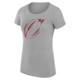 thumbnail image 2 of Women's G-III 4Her by Carl Banks  Heather Gray Tampa Bay Buccaneers Super-Slim Fit Lightweight Subtle Football T-Shirt, 2 of 3