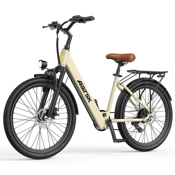 Aairsk Electric Bike for Adults, 24'' E Bikes, 400W Motor Ebike, 36V 13AH 40Miles Long Range City Commuting Bike, UL2849