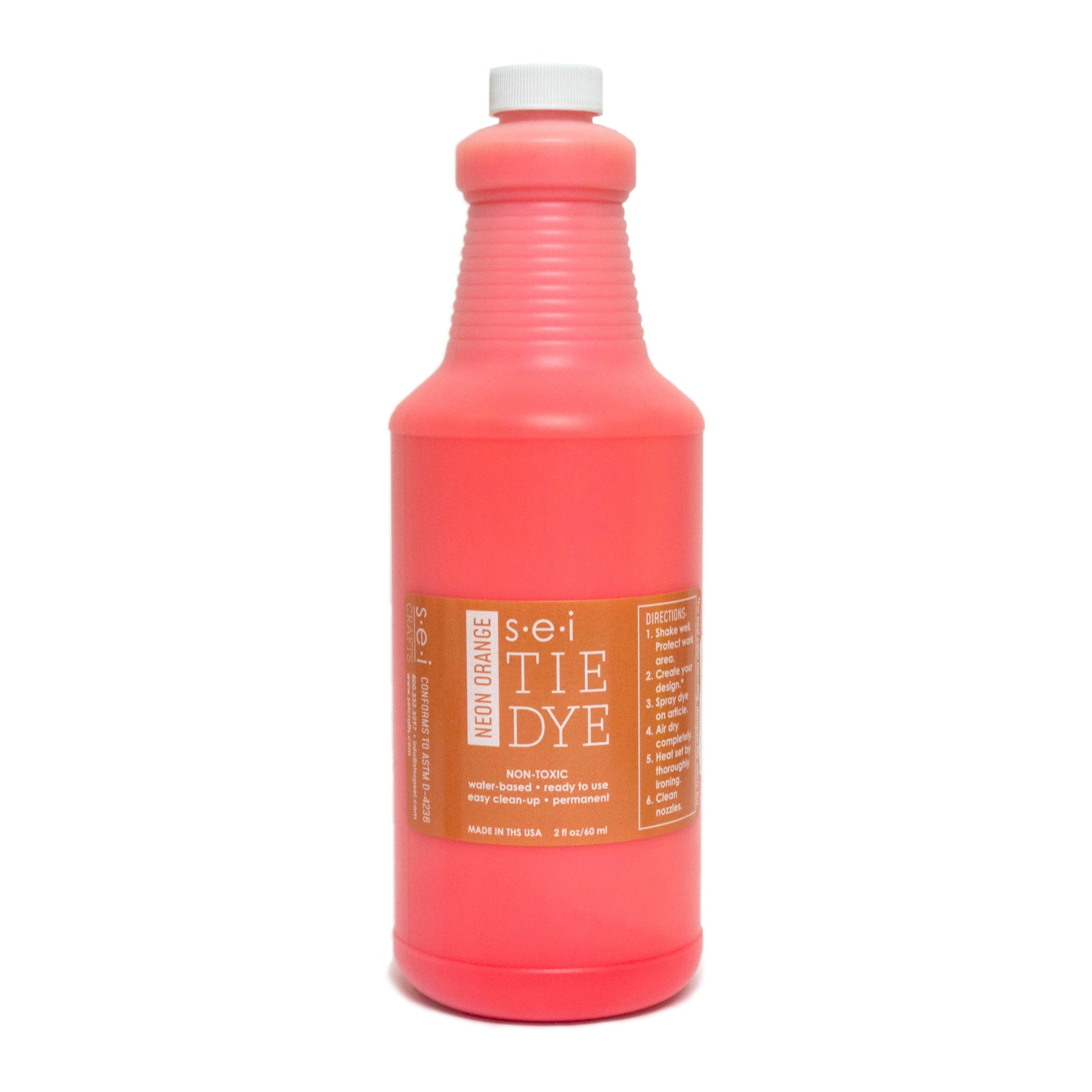 S·E·I Neon Orange Tie Dye, Fabric Dye, 1Quart32 Ounces