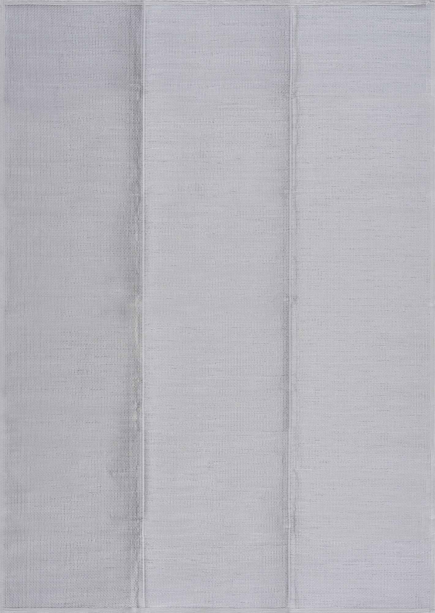 Luna Contemporary Solid Gray Polypropylene Reversible Plastic Straw Outdoor Area Rug, 4'x6' Rectangle