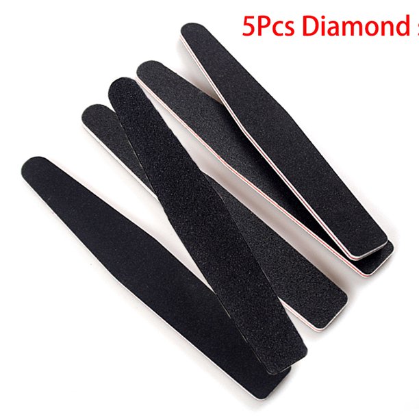 5 uds/10 Uds lima de uñas profesional pulidor de uñas papel de lija negro fuerte ángulo de Lima recta 100/180 herramientas de limas de lijado para pulir