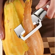 FYHALE Multi-Functional Vegetable Peeler with Stainless Steel Ultra-Sharp Blade, Wooden Handle Kitchen Peeler, Ergonomic Fruit & Vegetable Peeling Tool for Potato Carrot Apple