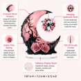thumbnail image 5 of Pink Crescent Moon Spiderweb 2D Acrylic Tabletop Decoration for Gothic Halloween Home Decor, 5 of 6