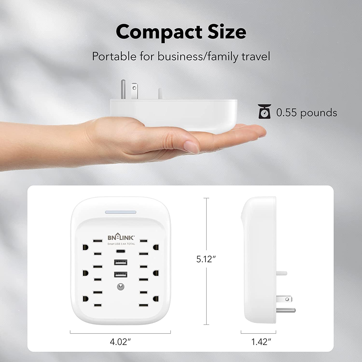 BN-LINK 6-Outlet Surge Protector with USB photo 5