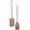 Pink, variant on 1Pack Silicone Basting Brush and Spoon Spatula Set with BPA Free Construction, Transparent Plastic Handles for Baking, Mixing, Stirring, Glazing and Everyday Kitchen Use, Pink