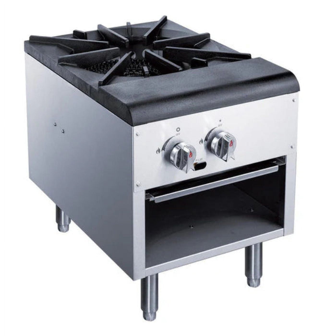 Dukers DCSPA1 Stock Pot Range - 80,000 BTU, Dual Cast Iron Burners, Stainless Steel Construction