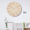 thumbnail image 4 of 2x Relojes de pared colgantes Sin tictac Silencioso Simple 12 pulgadas madera amarillo Macarena 2x reloj de pared, 4 of 8