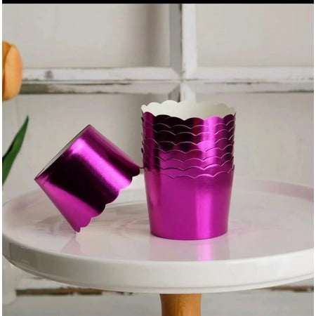 50pcs Solid Color Baking Cupcake Liners - Cake Cups Candy Cups Paper Dessert Cups for Rainbow Party and Birthday Favor DIY