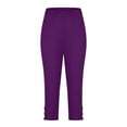thumbnail image 5 of SNKSDGM Women's Plus Plus Size Yoga Pants for Women 4X-5X with Pockets Womens Leggings High Waisted Capri Leggings for D Women High Waisted Leggings for Women Hallow out Yoga Pants Workout Leggings, 5 of 5