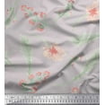 thumbnail image 1 of Soimoi Cotton Voile Fabric Flower & Palm Leaves Watercolor Print Fabric by the Yard 56 Inch Wide, 1 of 3