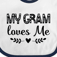 thumbnail image 4 of Inktastic My Gram Loves Me Scandinavian Girls Baby Bib, 4 of 4