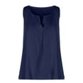 thumbnail image 3 of XFLWAM Women's Linen Tank Tops V Neck Sleeveless Tunic Shirts Summer Casual Loose Flowy Blouse, 3 of 5