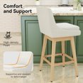Counter Height Swivel Bar Stool Upholstered Fabric Counter Kitchen
