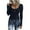 Navy, variant on Clearance! Hontri Women Long Sleeve Henley T Shirts Button Down Slim Fit Tops Scoop Neck Ribbed Knit Shirts Women's T-Shirts Black L
