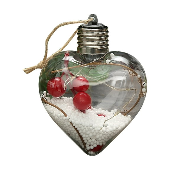 VerPetridure Christmas LED Transparent Christmas Ball Christmas Tree Pendant Glowing