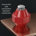 thumbnail image 4 of 2 Pzas Aislantes Separadores de Poliéster 50x50mm con Tornillos M10, Material UL Aislante de Barra con Soporte de Montaje de Acero Inoxidable, Rojo, 4 of 5