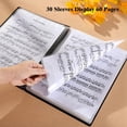 thumbnail image 3 of 5X Sheet Music Folder, 60 Pages, Sheet Music/Holder,Fits Letter Size A4, Writable & Detachable Choir Folder (Black), 3 of 8