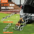 thumbnail image 2 of VEVOR Dog Stair for Cars, Wide 4-step Dog Car Steps, Folding Dog Car Ramp with Nonslip Surface, Portable Pet Steps Lightweight Aluminum for Car, SUV and Truck, Supports up to 150 lbs, 2 of 9