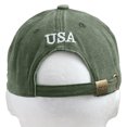 thumbnail image 6 of Falari USA Flag Embroidered Baseball Cap, Low Profile Adjustable Dad Hat, 100% Cotton, Pre-Washed - Olive Green, 6 of 6