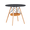 Wood Color & Black, variant on Tcbosik 31.5 Inch Coffee Table, Small Dining Table with Woven Storage Basket, Cocktail Table with Solid Wood Legs, Center Table for Living Room, Wood Color & White