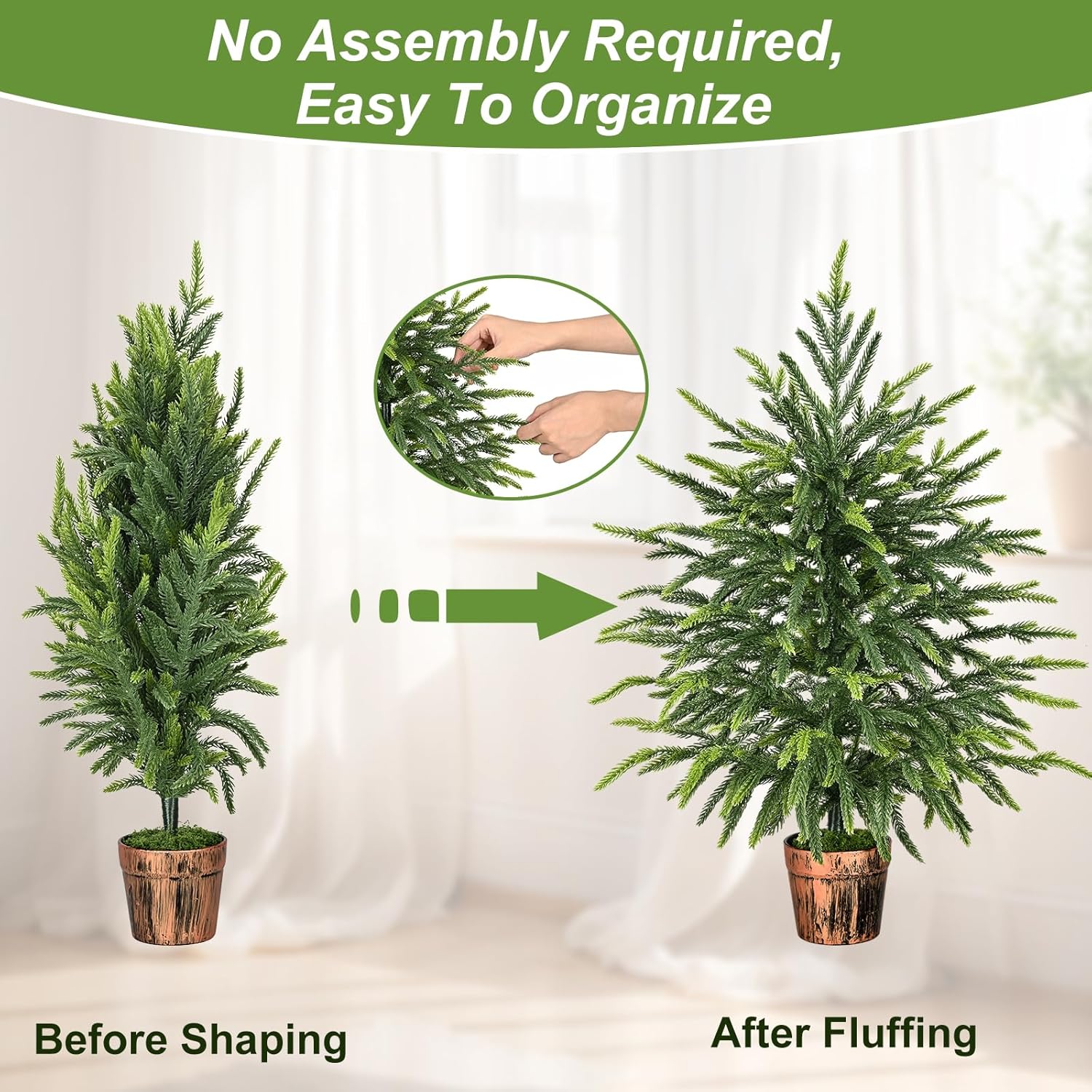 Lyacmy 2ft Tabletop Artificial Christmas Tree photo 4