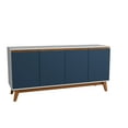 thumbnail image 3 of Kappesberg Tokyo 4-Door Sideboard with Soft-Close Doors and 2-Shelves, White/Blue Finish, 3 of 8