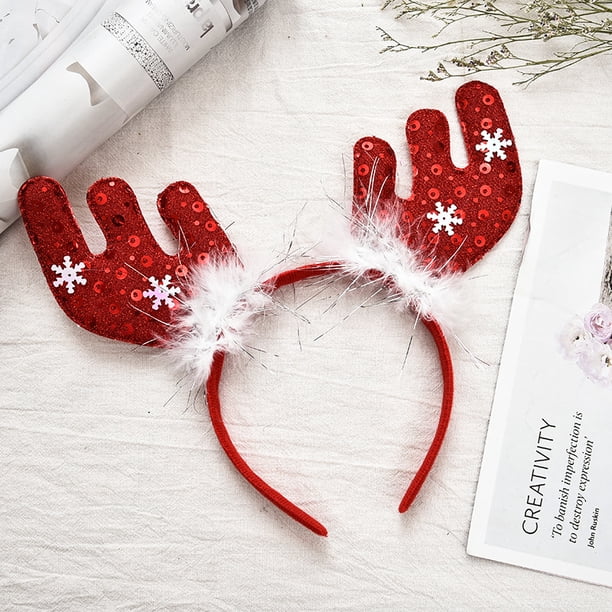 Diademas navideñas, lindos tocados navideños, flexibilidad para adaptarse a todos los tamaños, fiestas anuales muy divertidas y festivas y temas de temporada (Style8) Sincero Producto electrónico