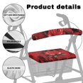 thumbnail image 5 of Jiueut Red Rose Rollator Seat Cushion Back Bar Cover Set for Women Set of 2 Comfortable Rollator Walker Accessories Seat Cushion Walker Seat Covers for Seniors, 5 of 7