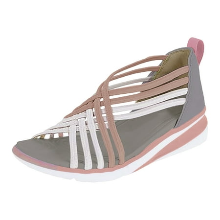 

Jungdeepe Women s Oversized Sandals Wedge Breathable Adult Ladies Leather Sandals Cute Sandals for Women Flat Wedding Womens Shoes Wide Width Slides Heels for Women Size 9 Women Dress Sandals Low Heel