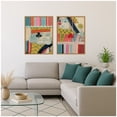 thumbnail image 3 of Kate and Laurel King of Clubs & Queen With Flower 2 Piece Framed Canvas Wall Art Set by Felicia Dadak, Sylvie Natural Modern Contemporary, Abstract Art for Wall Decor, 3 of 8