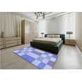 thumbnail image 5 of Ahgly Company Machine Washable Indoor Rectangle Transitional Light Slate Blue Area Rugs, 5' x 8', 5 of 7