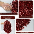 thumbnail image 3 of LINLIN 12Pcs Metallic Cheerleading Pom Poms with Cozy Handle, Adorable Cheerleader Pompoms Hand Flowers for Kids Adults Ball Dance Sports Team Spirit Cheering Fancy Dress Night Party, 3 of 7