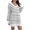 White, variant on NARABB Women's Sweater Dress Knit Striped V-neck Drop Shoulder Long Sleeve Sweater Dress Loose Dress