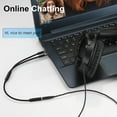 thumbnail image 3 of PC Headset Splitter Cable 3.5mm Mic AUX Audio Computer Headphone Microphone Splitter Compatible with Astro A10 A40, Turtle Beach, HyperX Cloud SteelSeries, Sennheiser, Razer Gaming Smartphone Headsets, 3 of 8