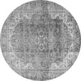 thumbnail image 1 of Ahgly Company Indoor Round Medallion Gray Traditional Area Rugs, 3' Round, 1 of 1