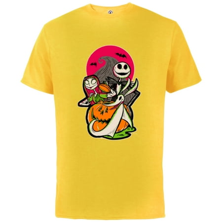 Disney 100 Nightmare Before Christmas Halloween Jack & Sally - Short Sleeve Cotton T-Shirt for Adults - Customized-Sunflower