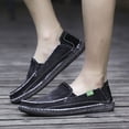 thumbnail image 2 of Mens Slip on Deck Shoes Casual Canvas Loafers Beach Boat Shoes, 2 of 8