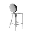 thumbnail image 4 of Set of 2 Klaus Armless Counter Stools – Stainless Steel Design with Built-In Footrest,Crafted from durable stainless steel. Perfect for kitchens, bars, or dining areas, this set of 2 stools is both st, 4 of 5