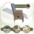 thumbnail image 4 of Devoko Rattan Outdoor PE Wicker Adjustable Backrest Loveseat Recliner, Light Grey, 4 of 7