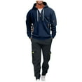 thumbnail image 2 of PNTUTB Sweatsuits for Men 2 Piece Hoodie Tracksuit Athletic Long Sleeve Outfit Set Casual Pullover Suit Set, 2 of 5