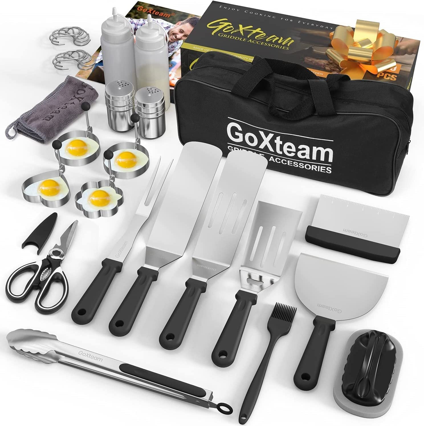 GoXteam Griddle Accessories Kit, 30PCS Griddle Grill Tools Set for