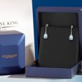thumbnail image 5 of Gem Stone King 14K White Gold Sky Blue Aquamarine Earrings for Women | 1.53 Cttw | Gemstone March Birthstone | Pear Shape 8X5MM, 5 of 6